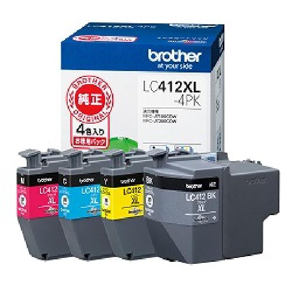 brother インクカートリッジ LC412XL-4PK 4色パック【純正品】大容量