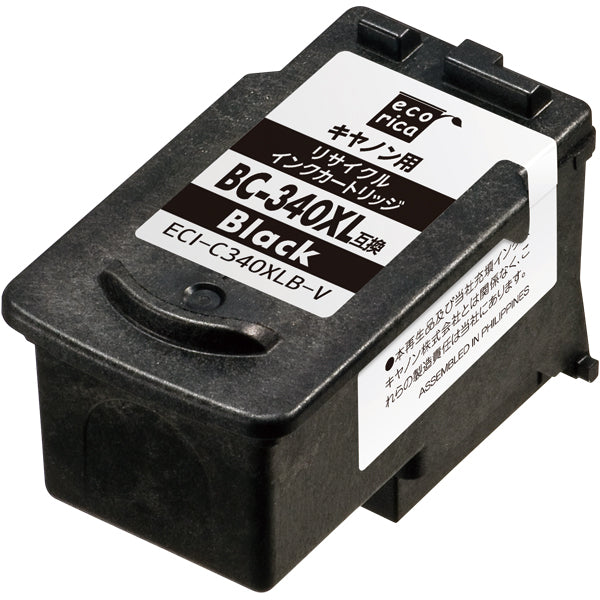Canon FINEカートリッジ BC-340XLBK対応リサイクルインク ブラック 大容量